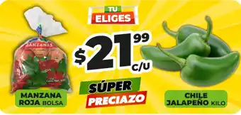 Manzana Roja Bolsa Chile Jalapeño Kilo