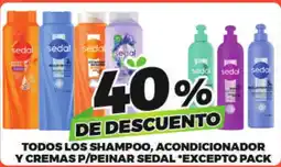 Merco sedal todos los shampoo, acondicionador y cremas p/peinar oferta