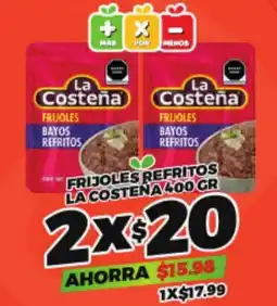 Merco La Costeña frijoles bayos refritos oferta