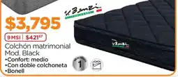 Chedraui v.benzi colchón matrimonial mod. black oferta