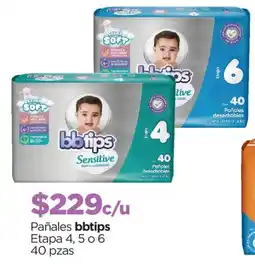 Chedraui bbtips Pañales Sensitive oferta