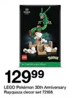 Target LEGO Pokémon 30th Anniversary Rayquaza decor set 72168 oferta