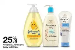 Target Aveeno & Johnson's baby toiletries oferta