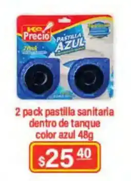 La Comer Ko Precio pastilla sanitaria dentro de tanque color azul oferta