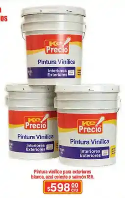 La Comer Pintura vinílica para exteriores blanca, azul celeste o salmón oferta