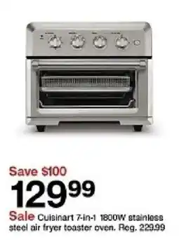 Target Cuisinart 7-in-1 1800W stainless steel air fryer toaster oven oferta