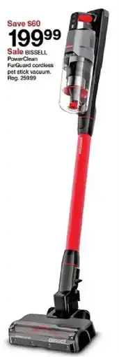Target Bissell PowerClean FurGuard cordless pet stick vacuum oferta
