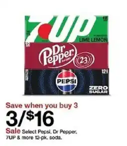 Target Select Pepsi, Dr Pepper, 7UP & more 12-pk. soda oferta