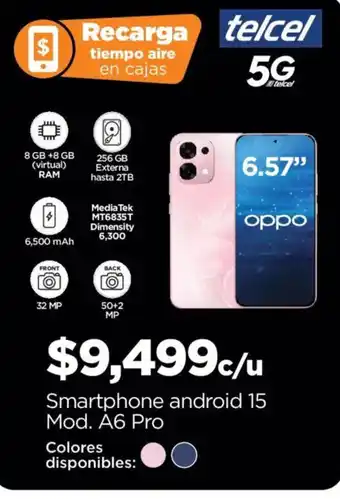 Oppo smartphone android 15 mod. a6 pro