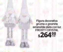 La Comer Frosty crystal Figura decorativa gnomito o gnomita extensible plata con luz oferta