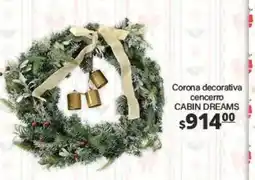 La Comer Cabin dreams corona decorativa cencerro oferta