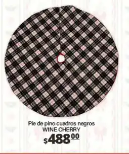 La Comer Wine cherry pie de pino cuadros negros oferta