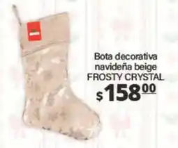 La Comer Frosty Crystal Bota decorativa navideña beige oferta