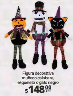 La Comer Figura decorativa muñeco calabaza, esqueleto o gato negro oferta