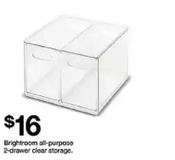 Target Brightroom all-purpose 2-drawer clear storage oferta