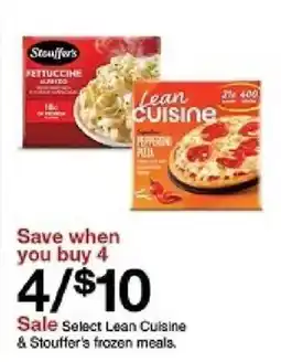 Target Lean Cuisine & Stouffer's frozen meals oferta