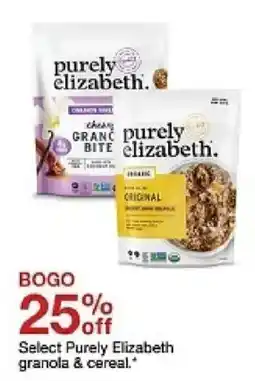 Target Select Purely Elizabeth granola & cereal. oferta