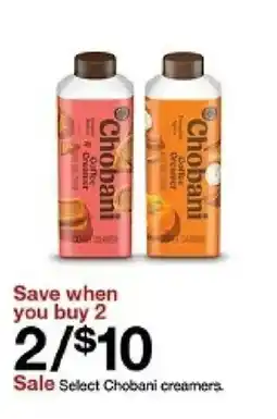 Target Chobani coffee creamers oferta