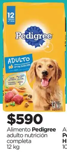 Chedraui Pedigree alimento adulto nutrición completa oferta