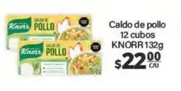 La Comer Knorr caldo de pollo oferta
