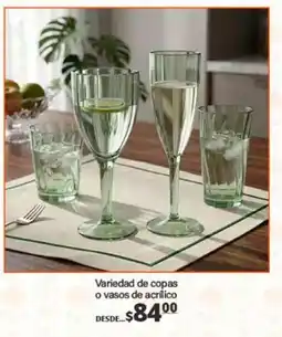 La Comer Variedad de copas o vasos de acrílico oferta