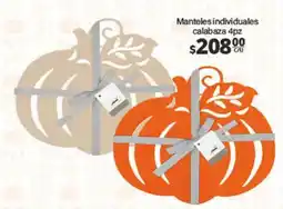 La Comer Manteles individuales calabaza oferta