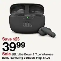 Target JBL Vibe Beam 2 True Wireless noise-canceling earbuds oferta