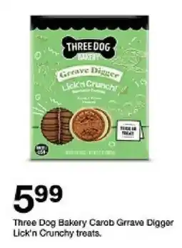Target Three Dog Bakery Carob Grave Digger Lick'n Crunchy treats oferta