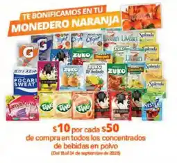 La Comer concentrados de bebidas en polvo oferta