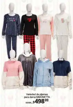 La Comer Variedad de pijamas para dama simonetta oferta
