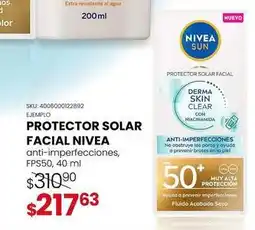 Woolworth Nivea - protector solar facial oferta