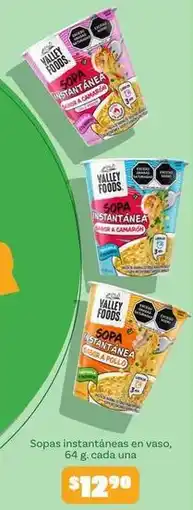 Soriana Híper Valley foods - sopa instantánea en vaso oferta