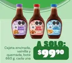 Soriana Híper Una - cajeta envinada, vainilla y quemada oferta