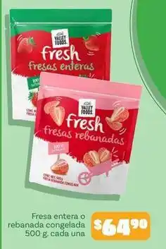 Soriana Híper Valley foods - fresa entera o rebanada congelada oferta