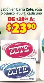 Soriana Híper Zote - jabón en barra oferta