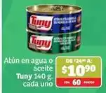 Soriana Híper Tuny - atún en agua o aceite oferta