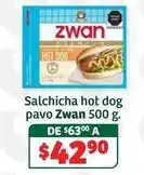Soriana Híper Zwan - salchicha hot dog pavo oferta
