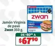Soriana Híper Zwan - jamón virginia de pavo oferta