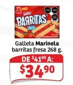 Soriana Mercado Galleta Marinela barritas fresa oferta