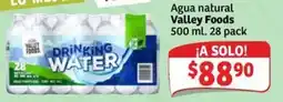 Soriana Mercado Valley Foods Agua natural oferta