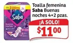 Soriana Mercado Saba Toalla femenina Buenas noches oferta