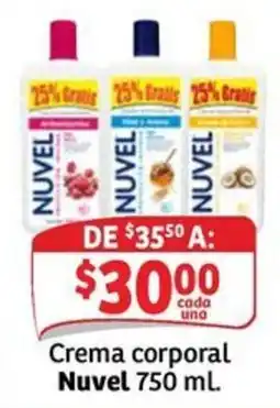 Soriana Mercado Nuvel crema corporal oferta