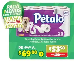 Soriana Súper Pétalo papel higiénico ultra jumbo oferta