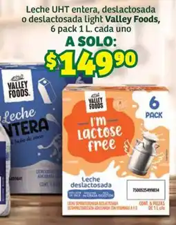 Soriana Súper Valley Foods leche deslactosada oferta