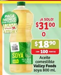 Soriana Mercado Valley Foods Aceite comestible soya oferta