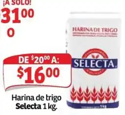Soriana Mercado Selecta harina de trigo oferta