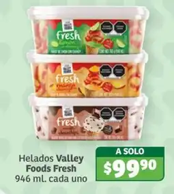 Soriana Súper Helados Valley Foods Fresh oferta