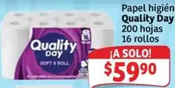 Soriana Mercado Quality Day papel higiénico oferta