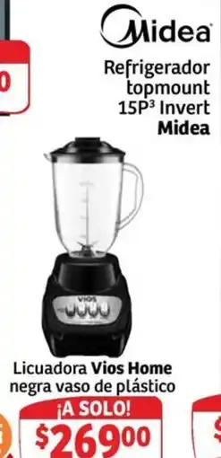 Soriana Mercado Vios Home licuadora negra vaso de plástico oferta