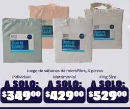 Soriana Híper home style design Juego de sábanas de microfibra oferta